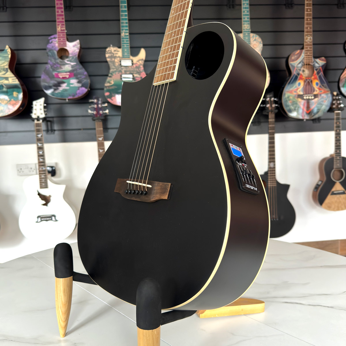 lindo left handed neptune v1 on stand