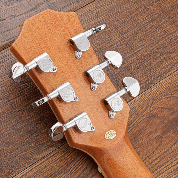Lindo-Left-Handed-Dandelion-Pink-Electro-Acoustic-Guitar-Headstock-Back