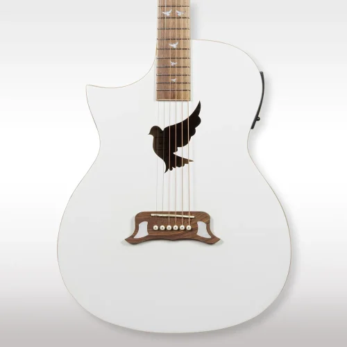 Lindo Left Handed White Dove V2 Electro Acoustic Guitar New