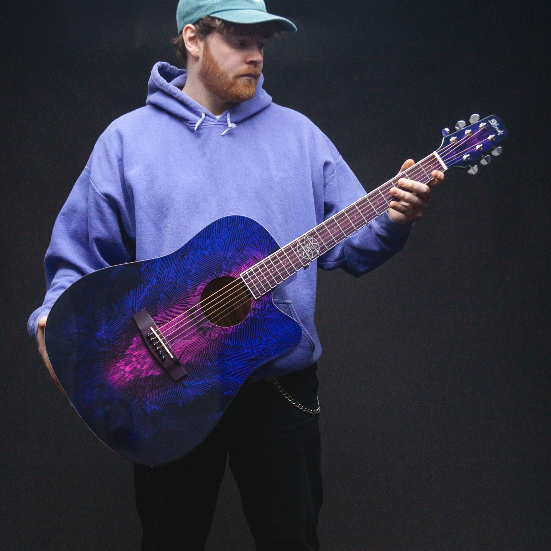 Lindo-Swallow-V2-Electro-Acoustic-Guitar-Holding