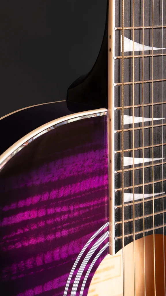 Lindo ORG-SL Purple SlimLine Electro Acoustic Guitar Fretboard